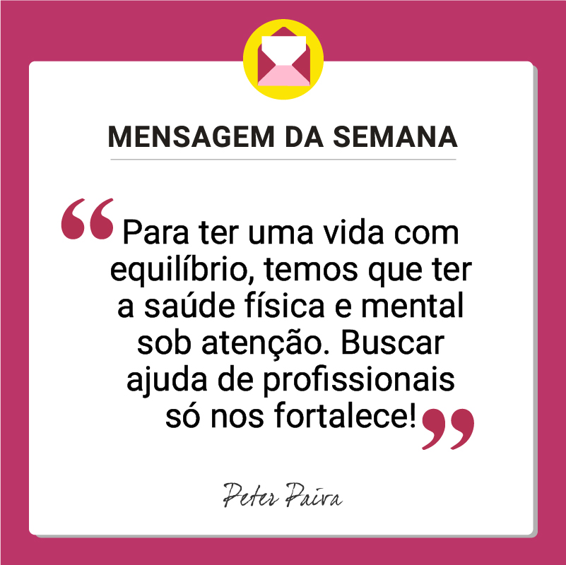 Mensagem da Semana - "Todos temos o mesmo potencial, nos resta entender essa missão e ser cada vez mais luz nessa vida!"